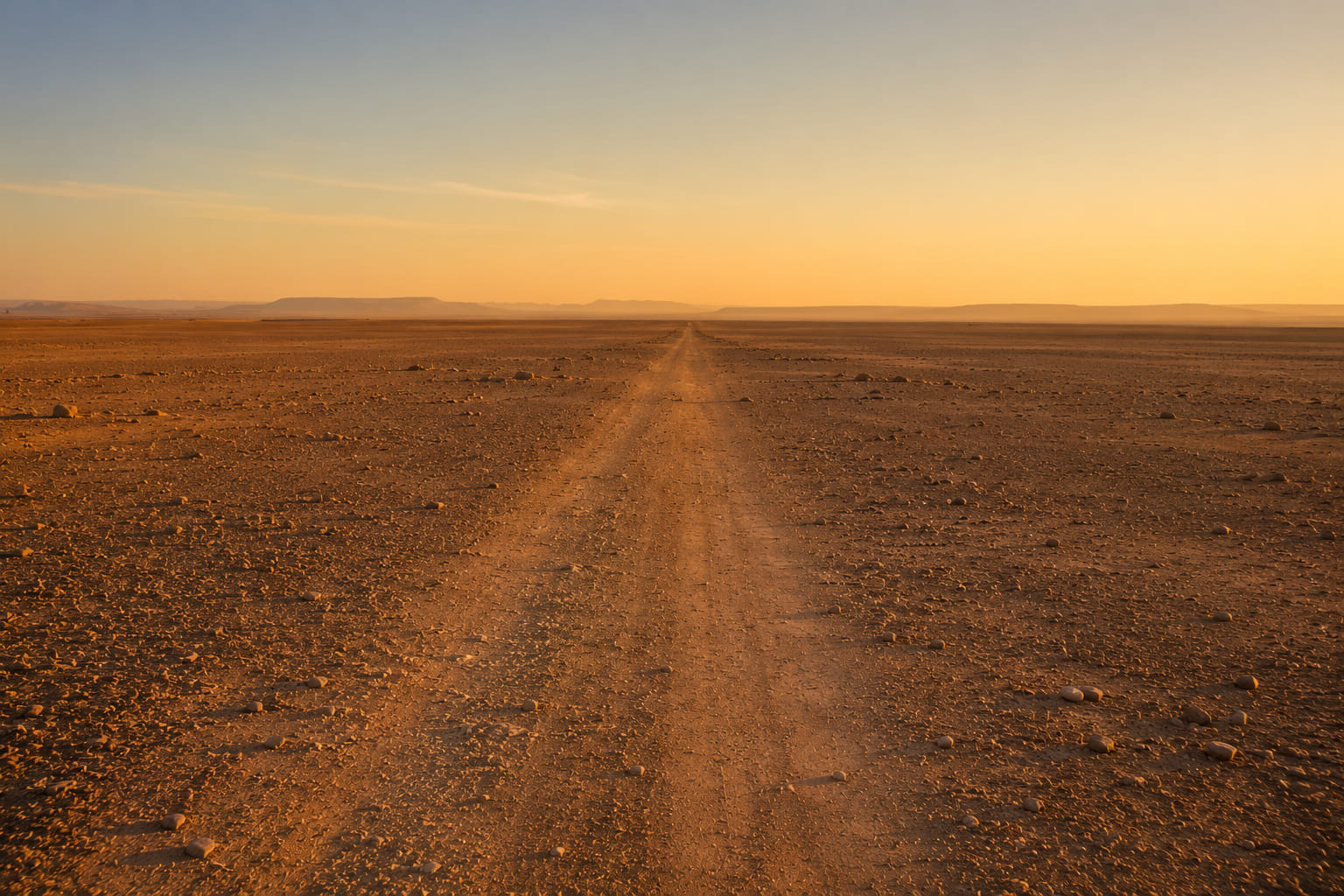 Immensité du désert, silence